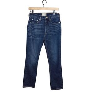 Women's Everlane High Rise Straight Leg Jeans Dark Wash Comfort 100% Cotton SZ27